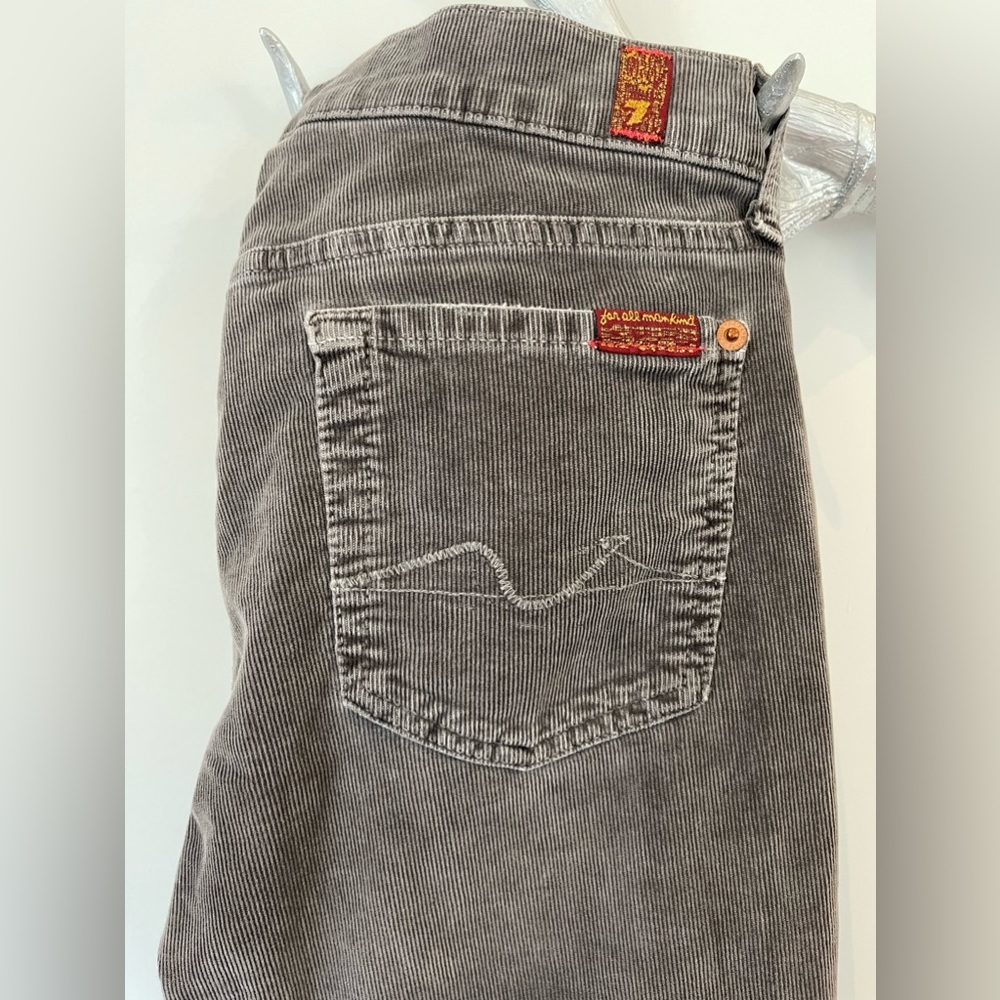 7 for All Mankind Grey Corduroy Jeans size 26